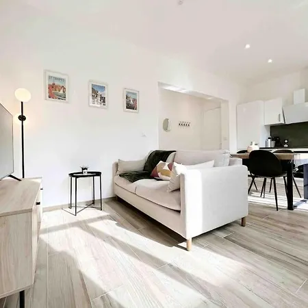 شقة Le Bruna: 4 Prs, Clim, 10 Min Plages